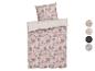 Bettwäsche-Set mit rosafarbenen und braunen Aquarell-Muster.