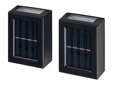 LIVARNO® LED-Solar-Außenwandleuchten, 2 Stück