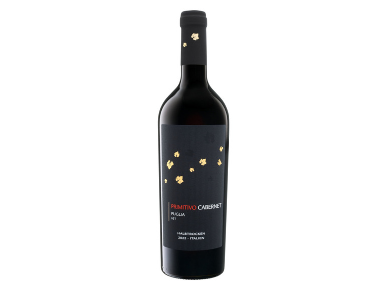 [Produkte zu supergünstigen Preisen] Primitivo Cabernet Puglia 2022 Rotwein halbtrocken, IGT