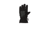 Schwarzer Winterhandschuh mit texturierter Handfläche und verstellbarem Handgelenkriemen.