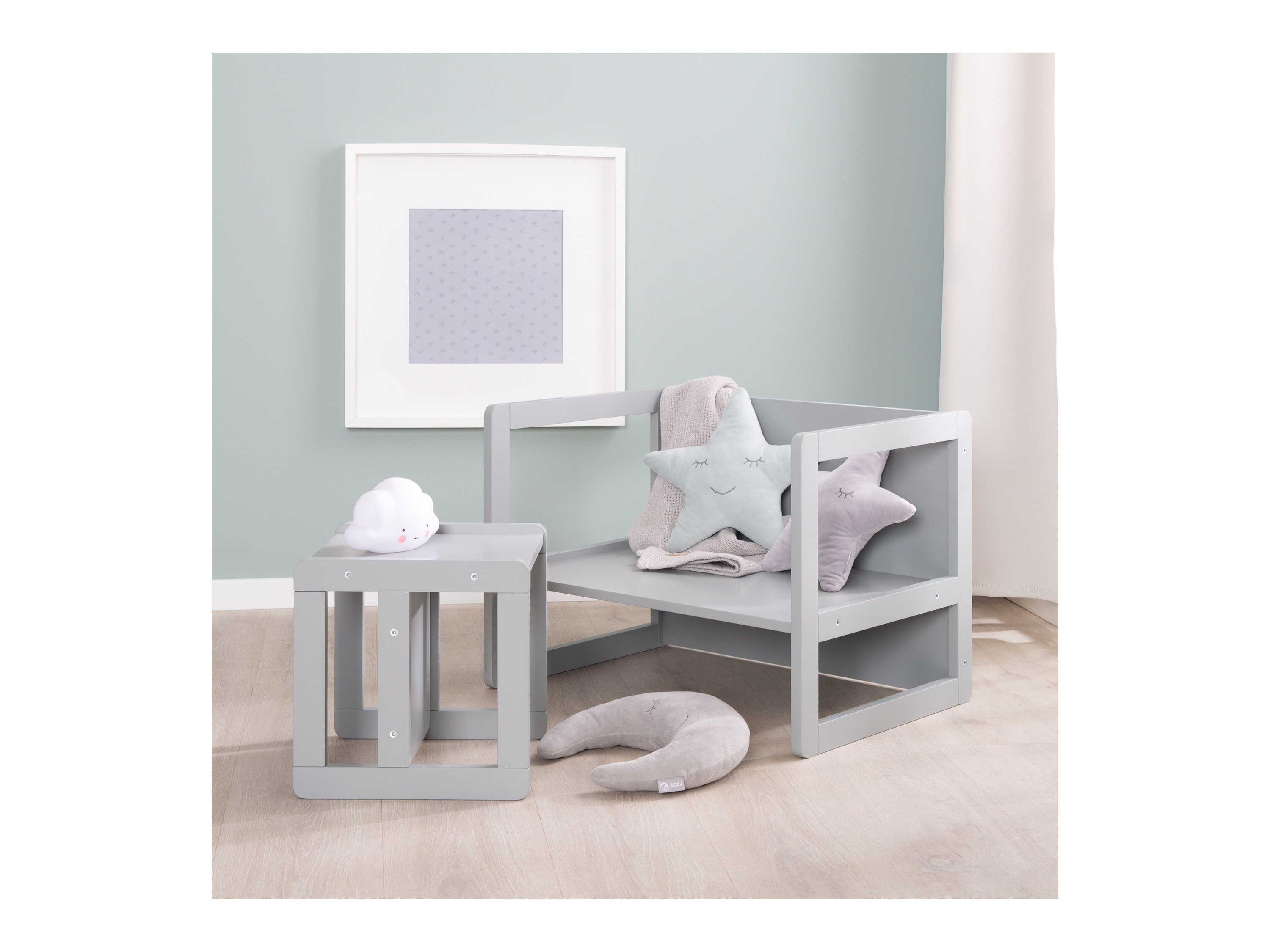 Thumbnail - roba Kleinkinder Sitzgruppe Montessori 3in1 (Grau)""