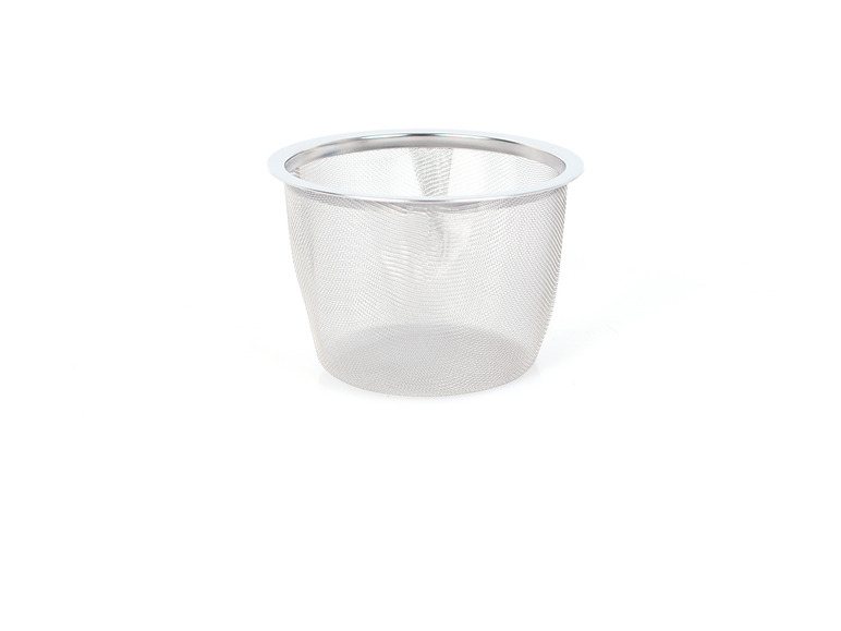 Ein Edelstahl-Tee-Ei zum Ziehen von Tee.