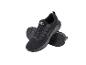 Schwarze Herren-Laufschuhe mit Schnürsenkeln und strukturierten Sohlen
