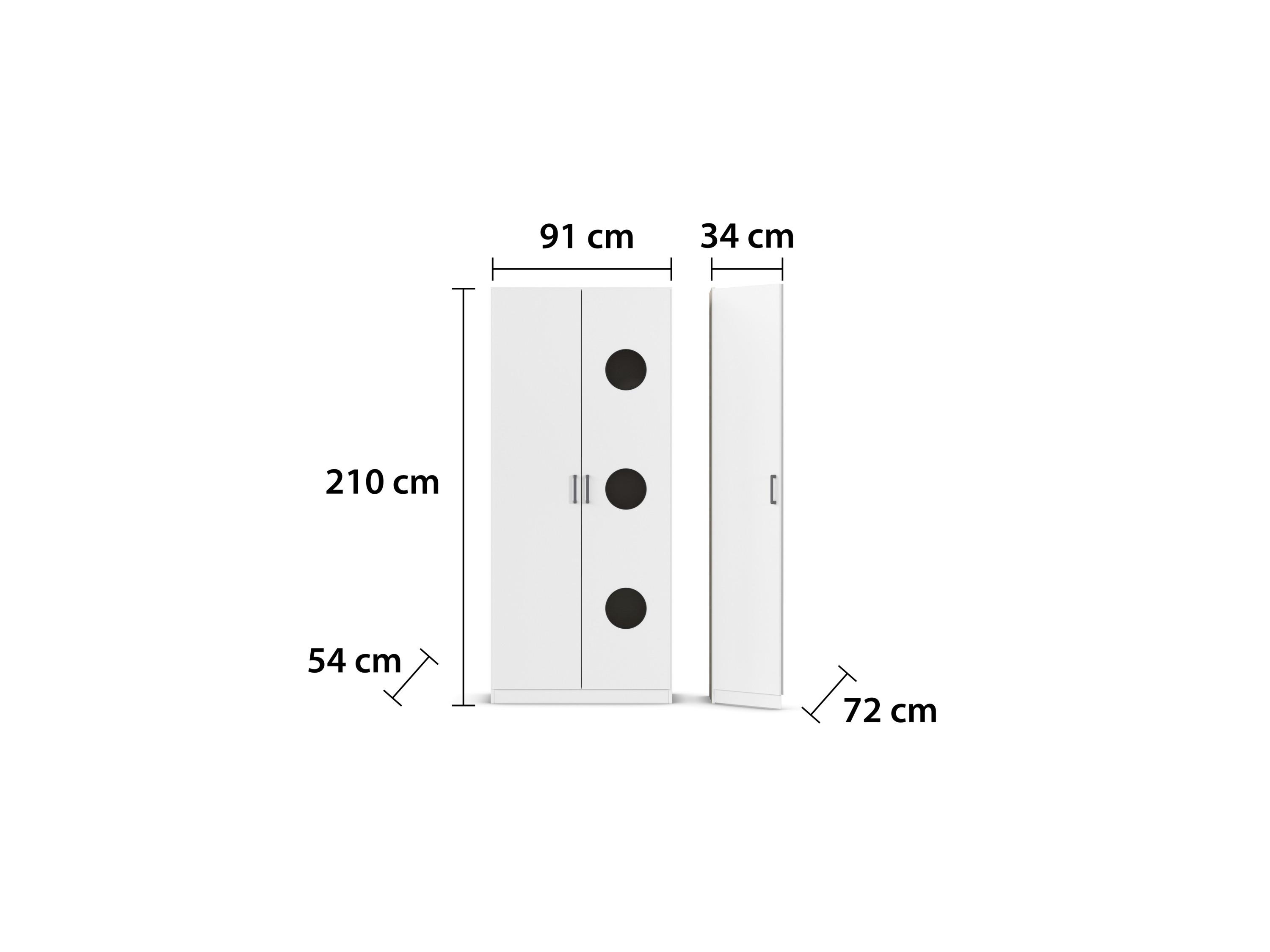 Thumbnail - rauch BLUE Allrounder, Grundelement Wäscheschrank 2trg (+ Ausgleichstüre, Alpinweiß)