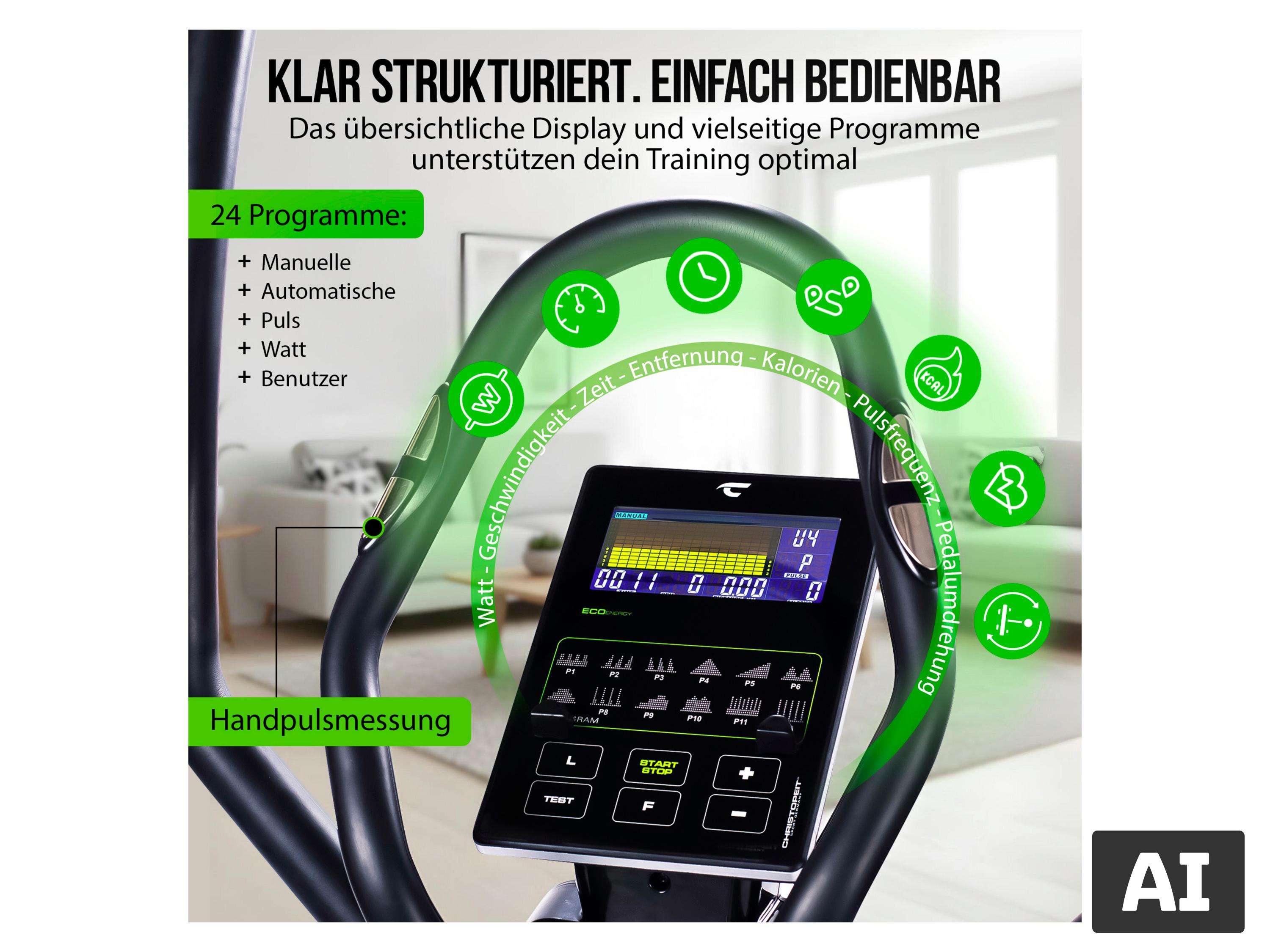 Christopeit Sport Crosstrainer Ergometer »Eco 2000« – Bild 3 von 4