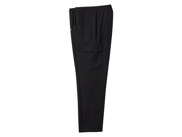 Schwarze Herren-Cargohose mit Kordelzug