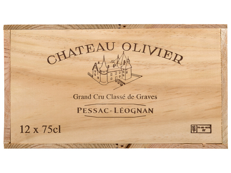 Gehe zu Vollbildansicht: 12 x 0,75-l-Flasche Château Olivier Grand Cru Classé Pessac-Léognan AOC trocken, Rotwein 2020 - Original-Holzkiste - Bild 5