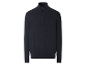 Dunkelblauer Reißverschluss-Pullover.