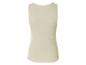 Ein cremefarbenes, geripptes Tanktop.