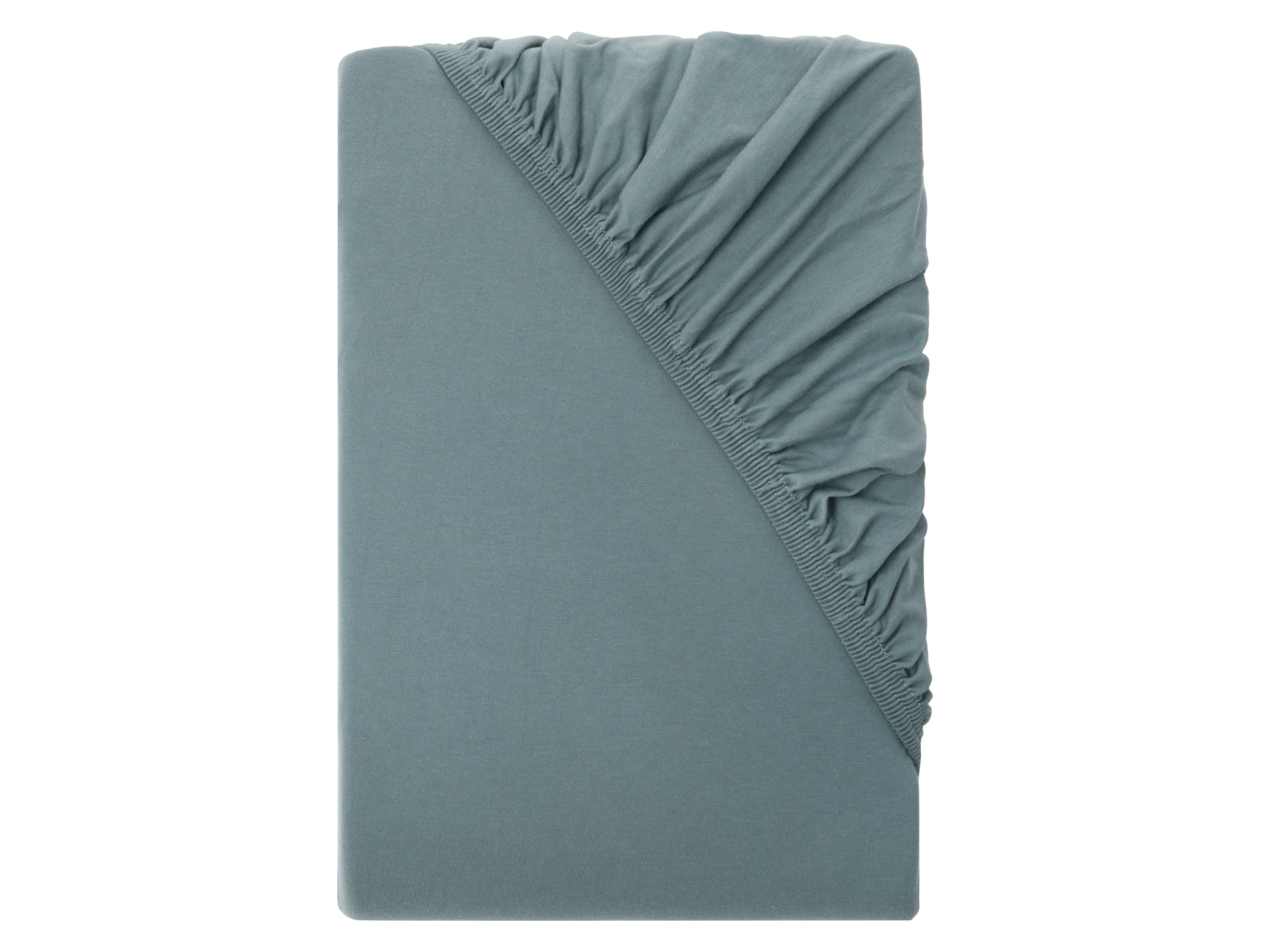 LIVARNO® Boxspring Jersey-Spannbettlaken, 90-100 x 200 cm (Dunkelgrün)