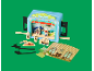 Kindertheater aus Holz mit Figuren und Kulissen, beschriftet mit Story Time