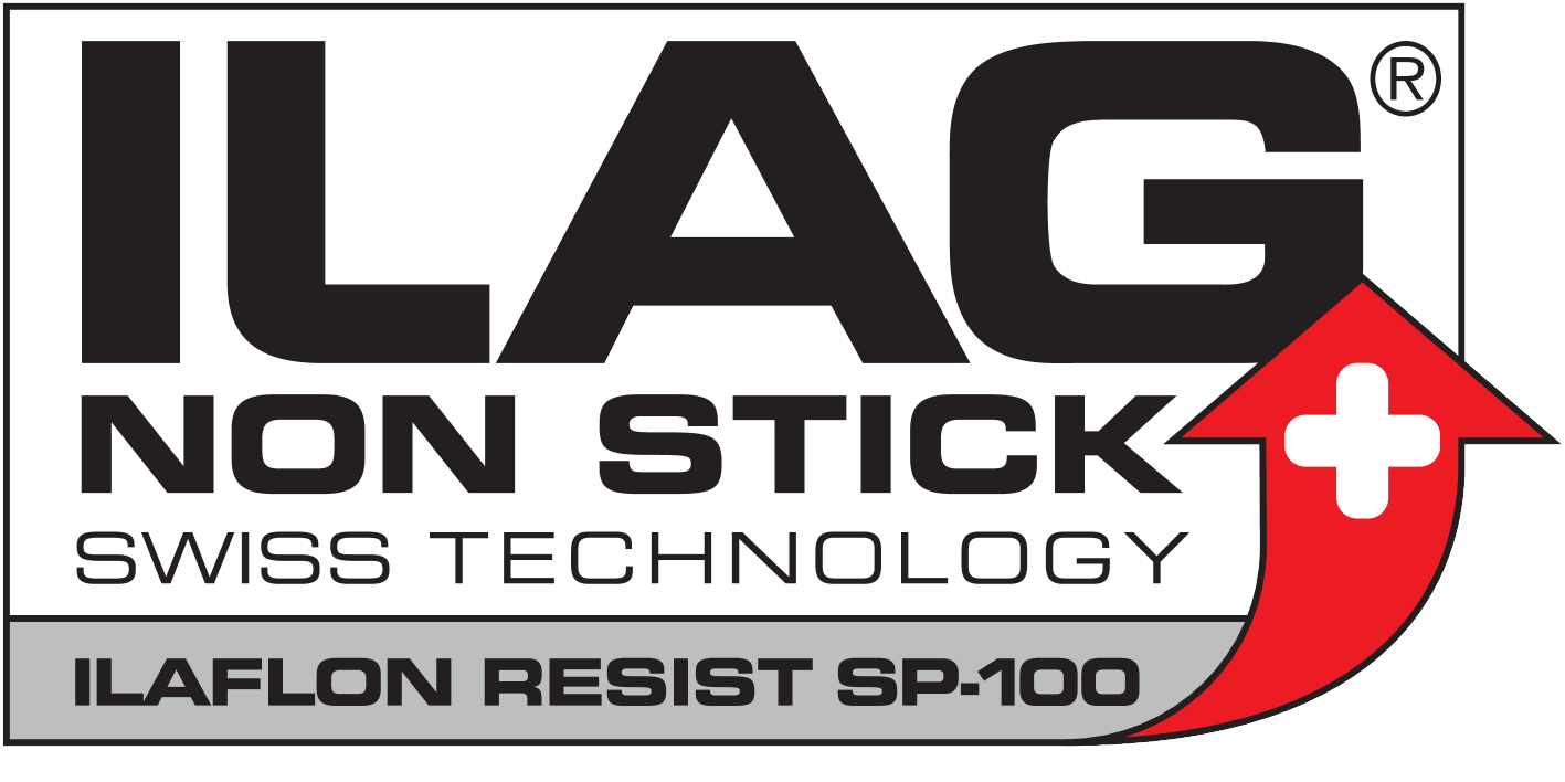 ILAG NON STICK SWISS TECHNOLOGY ILAFLON RESIST SP-100 Logo