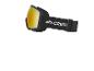 Schwarze Skibrille mit gelben Gläsern und Crivit-Logo am Band.