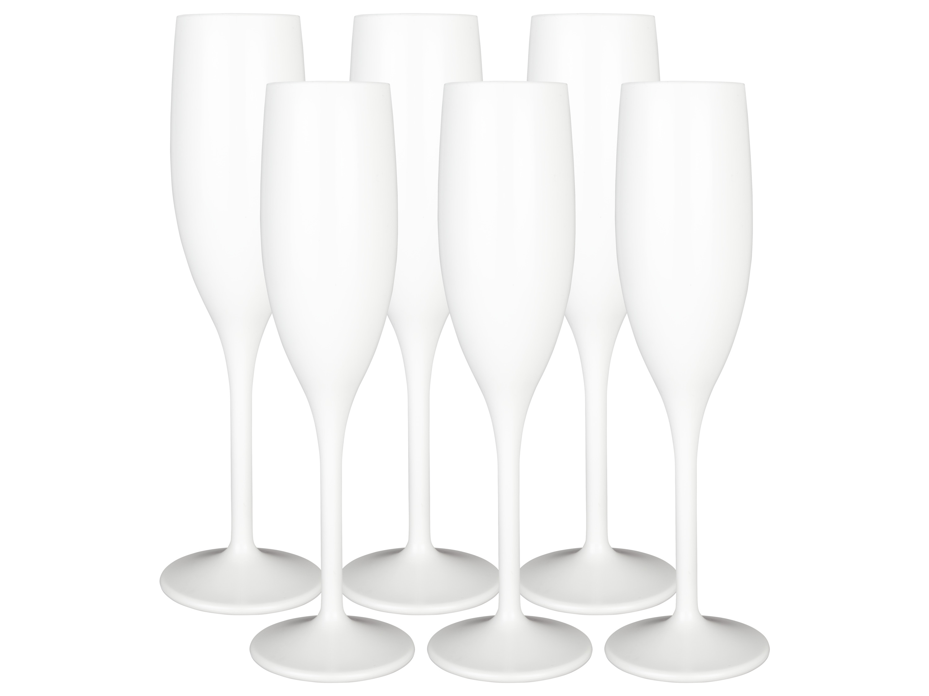 Thumbnail - ERNESTO® Gläserset 6er aus Kunststoff (Champagnergläser, Weiß)