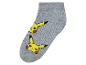 Graue Socken mit Pokémon Pikachu Motiv.
