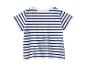 Blau-weiß gestreiftes Kurzarm-T-Shirt
