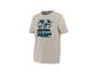 Beiges Herren-T-Shirt mit blauem Palmen- und „Caribbean Summer“-Aufdruck.