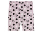 Lila Fahrradhose mit Minnie Mouse Punkten.