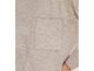 Beige Strickpullover mit Tasche.
