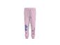 Rosa Jogginghose mit Stitch- und Angel-Figuren und Blumenmotiven.
