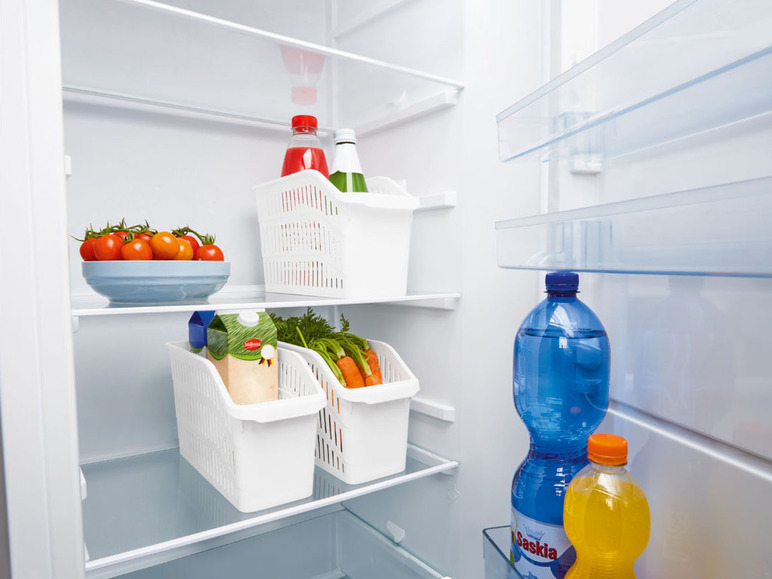 Gehe zu Vollbildansicht: ERNESTO® Küchenschrank / Kühlschrank Organizer, verschiedene Varianten, weiß/transparent - Bild 13