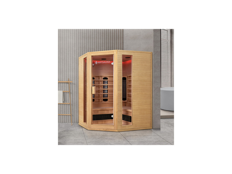 Eine Holzsaunakabine von Artsauna.