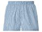 Herren-Boxershorts in blau-weiß gestreift mit Gummibund und Knopf
