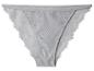 Hellgrauer Damen-Slip mit Spitze.