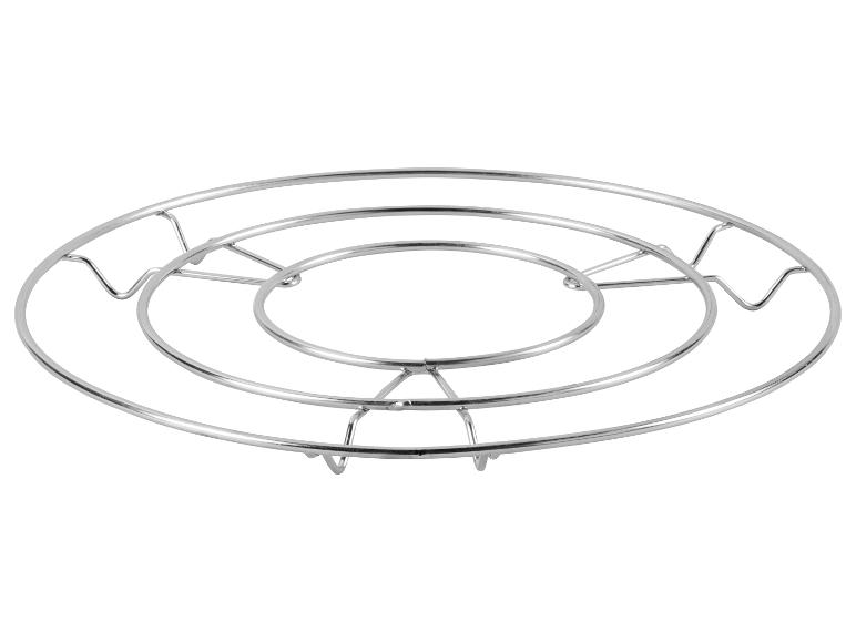 Rundes Kühlgitter oder Topfuntersetzer aus Edelstahl