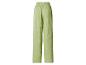 Damen-Hose aus hellgrüner Baumwolle mit weitem Bein und Gummizug