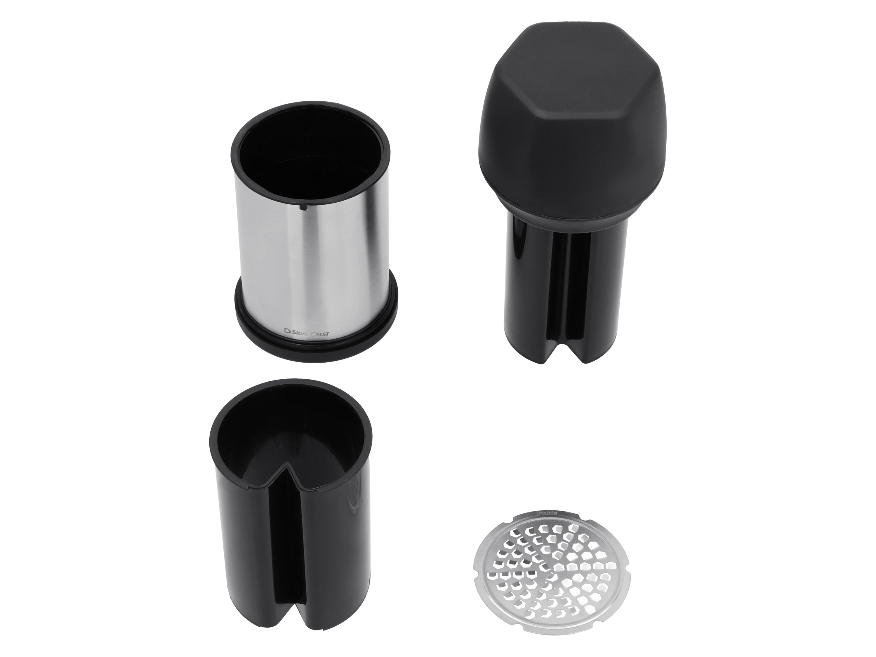 SILVERCREST® Salz- und Pfeffermühlen-Set / Essig- und Ölspender-Set / Reibe (Parmesanreibe) – Bild 4 von 4
