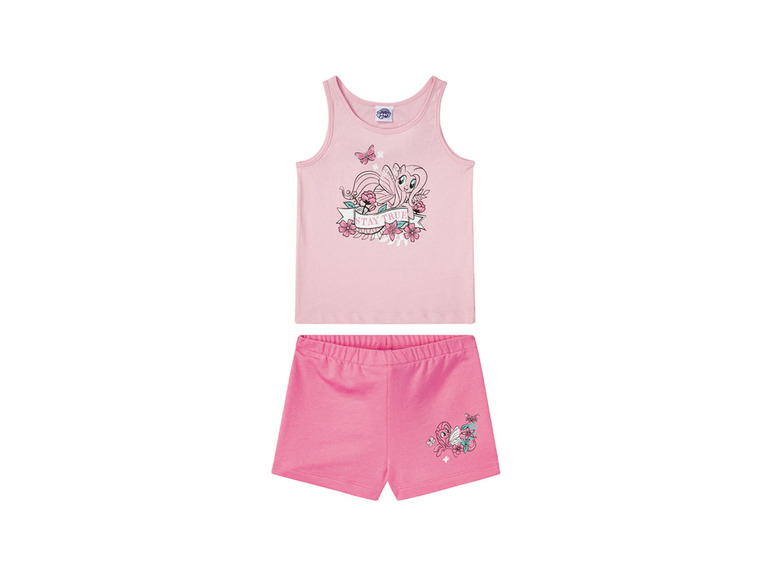 Gehe zu Vollbildansicht: Kleinkinder Mädchen Shorts und T-Shirt, 2-teilig, aus weicher Single-Jersey-Qualität - Bild 2
