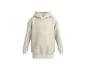 Heller Kapuzenpullover mit Kängurutasche und gerippten Bündchen und Saum.