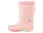 Rosa Gummistiefel mit Schmetterlingsmotiv und Lichtern