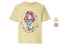 Gelbes Kurzarm-T-Shirt mit Meerjungfrauen-Print und dem Text „Mermaids are real“.