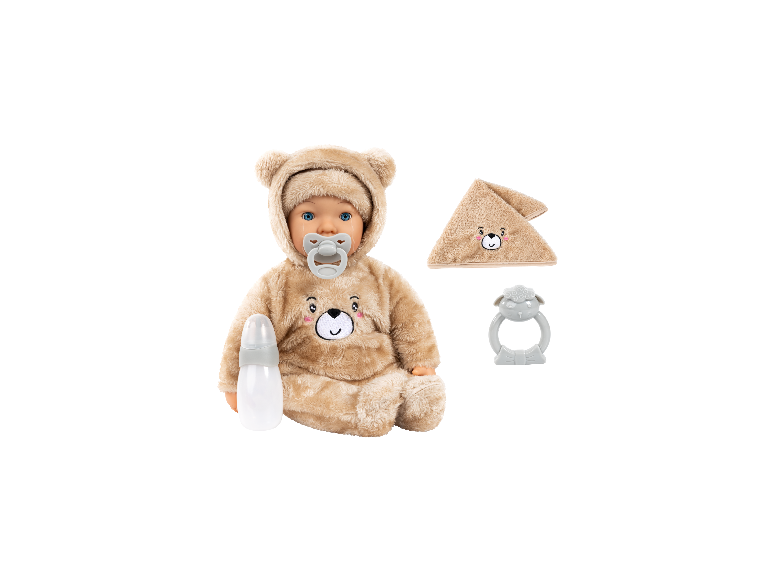 BAYER DESIGN Piccolina Magic Tears Puppe im Bärenanzug mit Zubehör