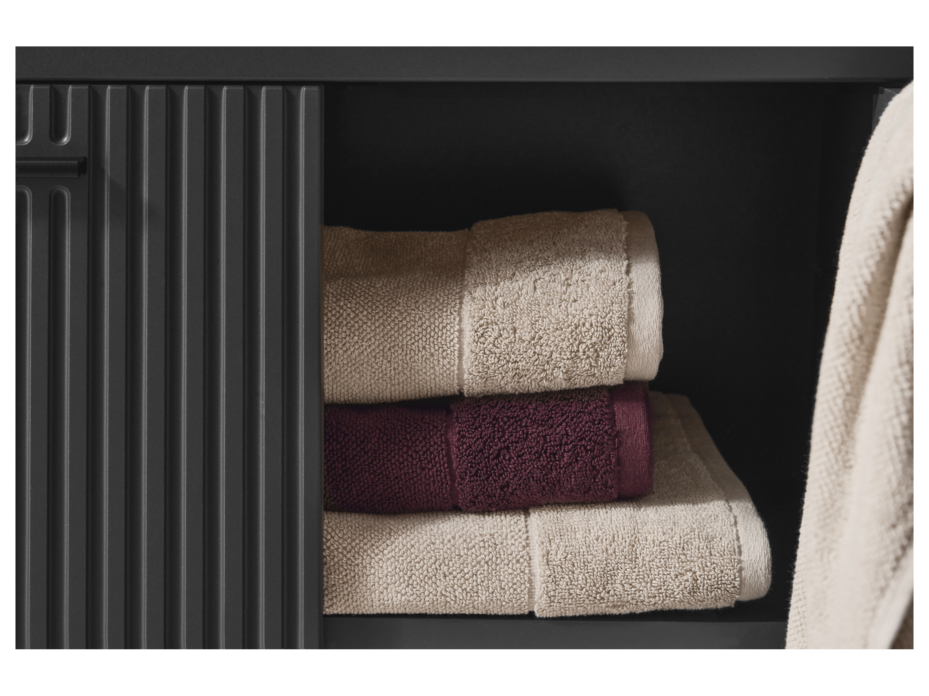 Thumbnail - LIVARNO home Frottier-Handtücher, aus nachhaltigem Baumwollanbau, 2 Stück (Beige)