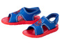 Blaue Sandalen mit Spiderman-Motiv für Kinder.