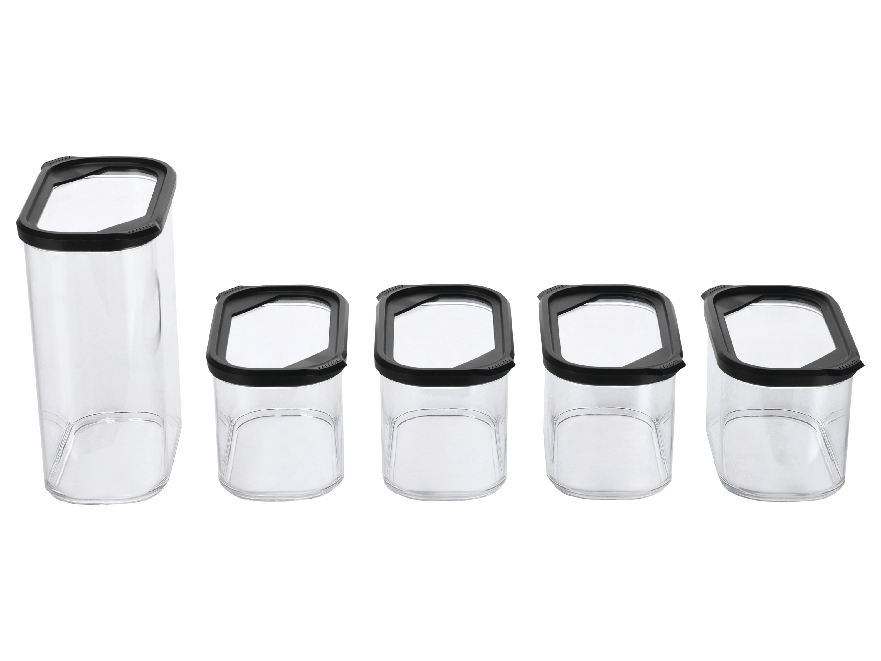 SILVERCREST® Vorratsdosen-Sets 5er (set 2 größen/schwarz)