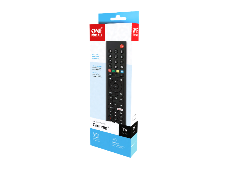 Eine Fernbedienung für LCD-, LED-, QLED- und Plasma-Fernseher, kompatibel mit einer bestimmten TV-Marke.