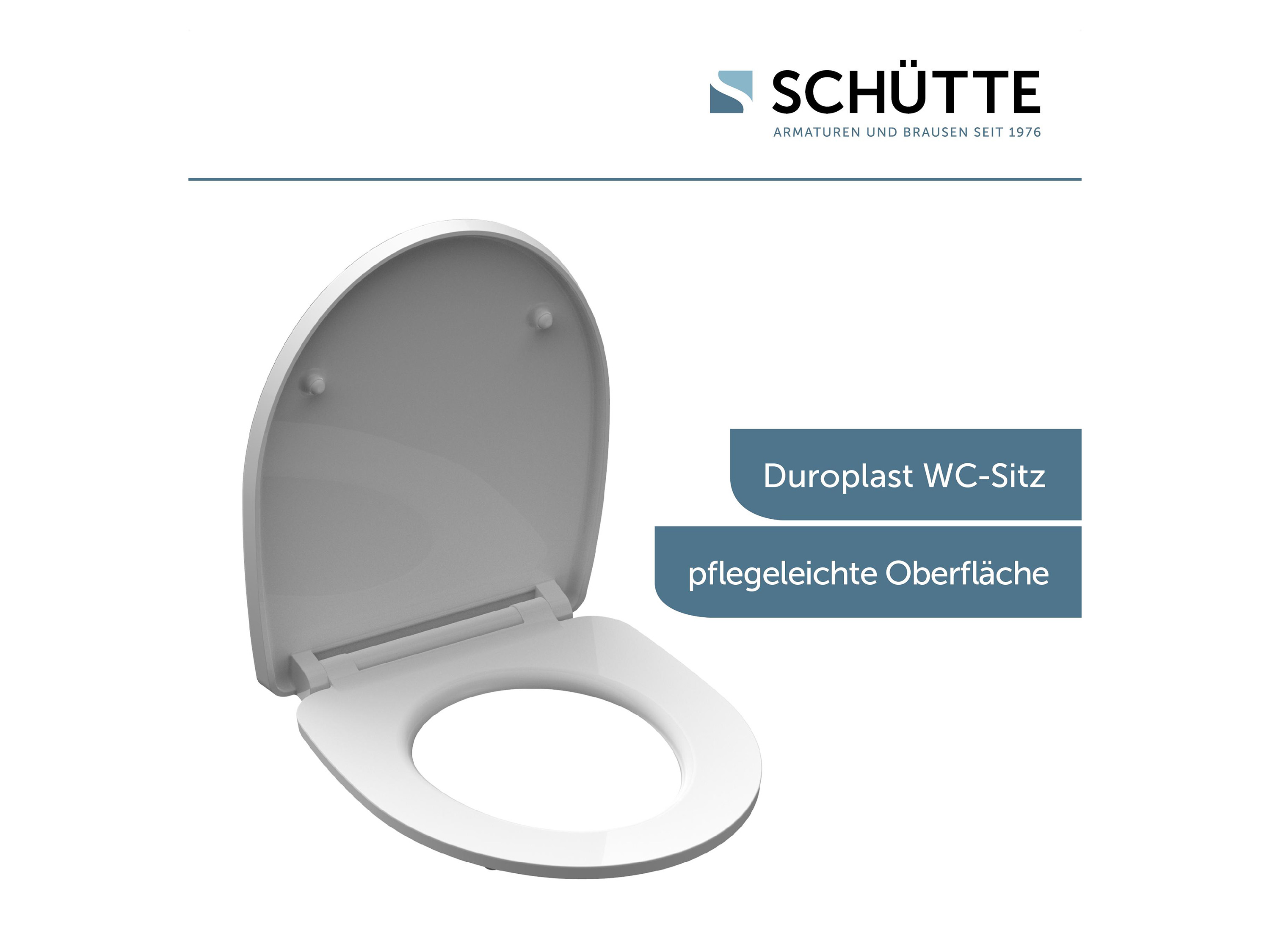 Schütte WC-Sitz Raindrop, Duroplast, mit Absenkautomatik und Schnellverschluss, High Gloss – Bild 2 von 4