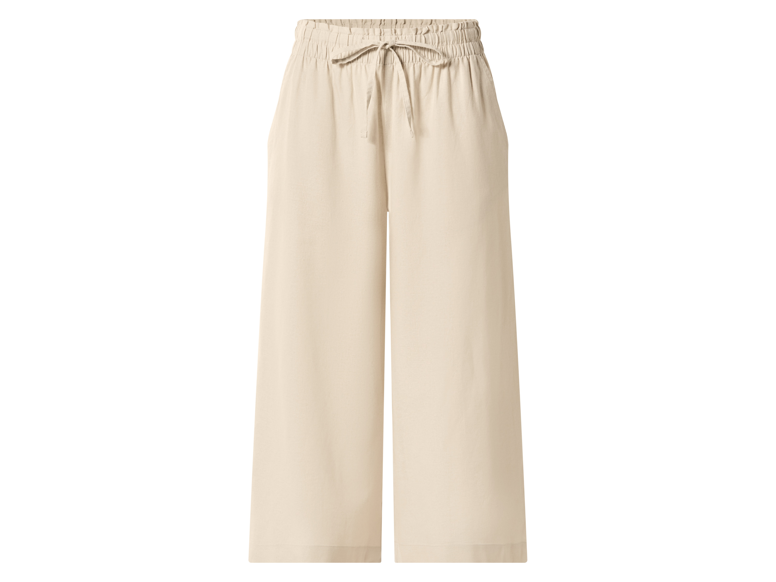 ESMARA® Damen Culotte mit Leinen (Beige, L (44/46))