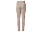 Beige High-Waist Leggings mit detaillierten Nähten.