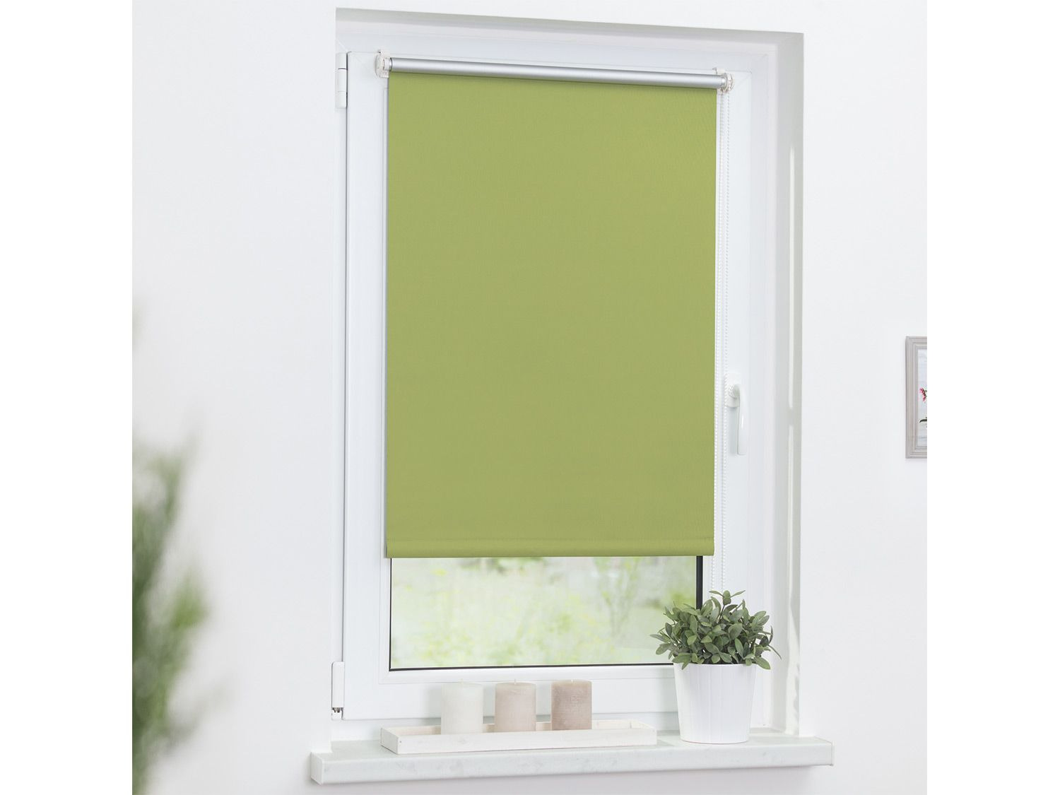 Thumbnail - Lichtblick Thermo-Rollo Klemmfix,  Grün, 95x150 cm (Grün, 95x150 cm)