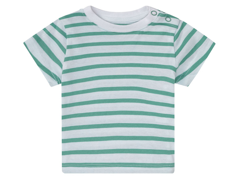 Gehe zu Vollbildansicht: LUPILU® Baby Jungen T-Shirt, 2 Stück, mit praktischer Schulterknöpfung - Bild 12