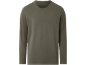 Ein einfarbiges olivgrünes Langarmshirt.