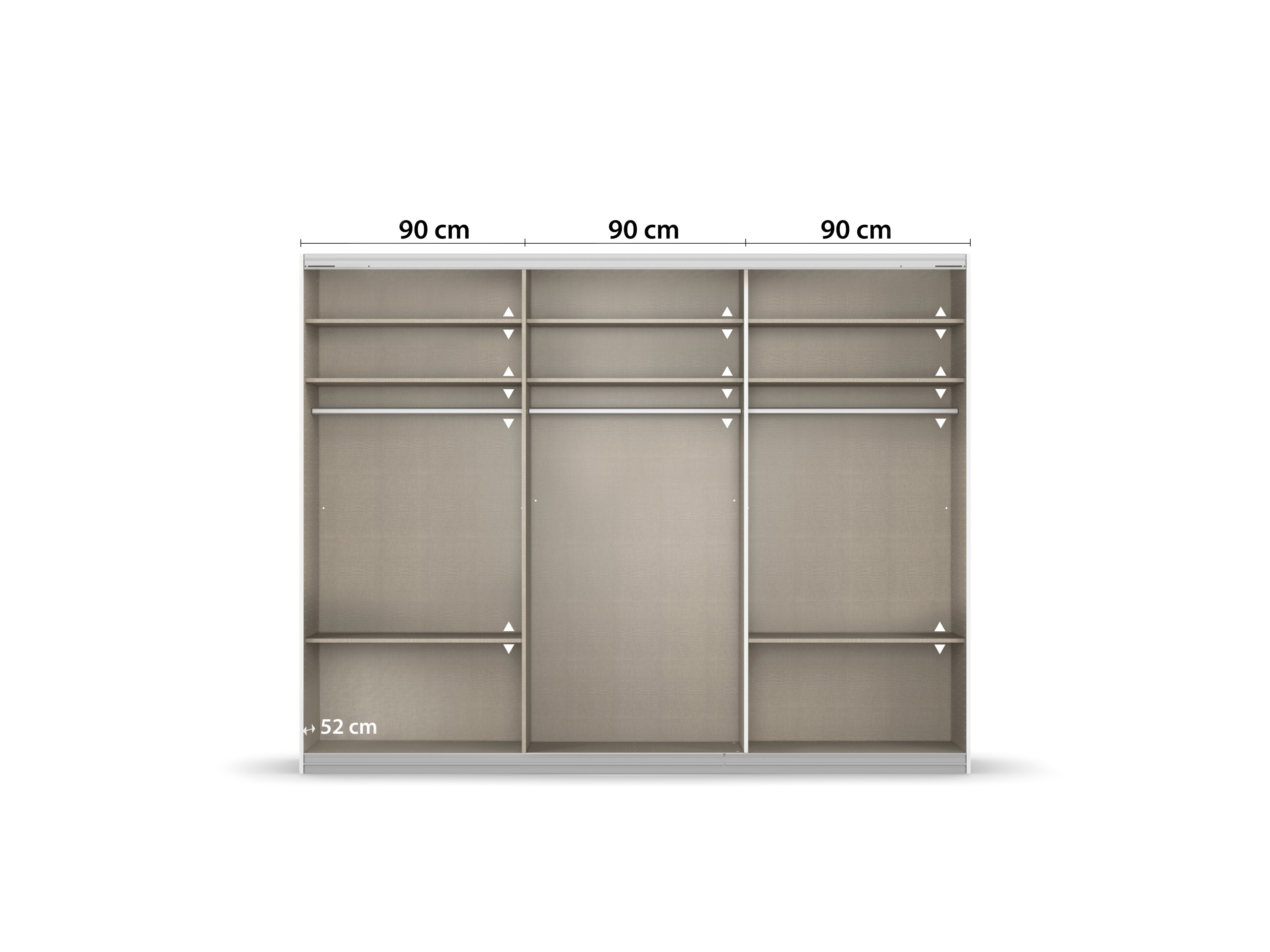 Thumbnail - rauch ORANGE KULMBACH Schwebetürenschrank 3-trg., alpinweiß (Zubehör Comfort)