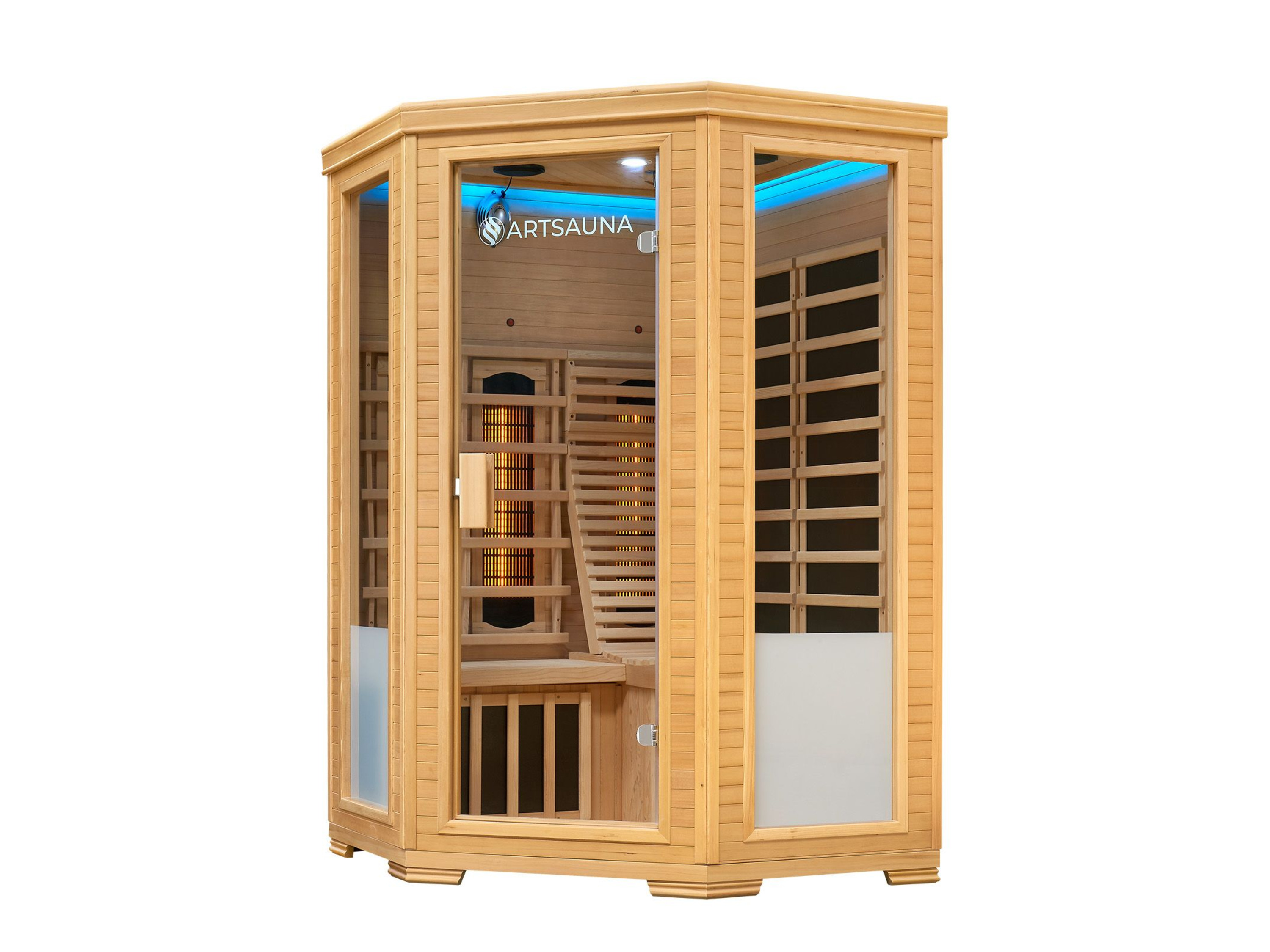 ARTSAUNA Infrarotkabine Aalborg mit Dual Technologie & Hemlockholz – Bild 4 von 4