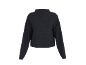 Dunkelgrauer Rollkragenpullover mit langen Ärmeln.