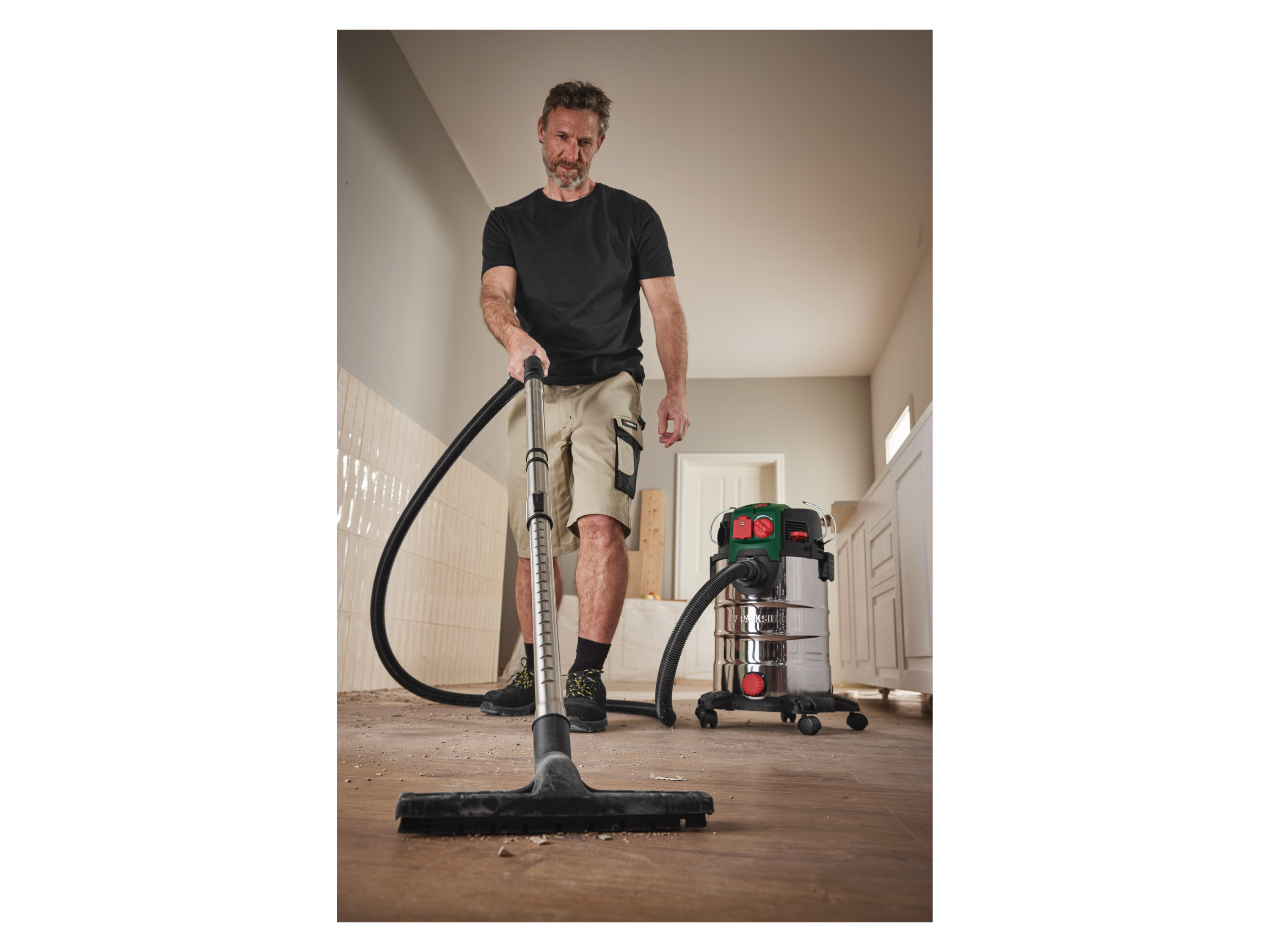 Thumbnail - PARKSIDE® Herren Arbeitsbermudas, mit Baumwolle (Beige, 56)